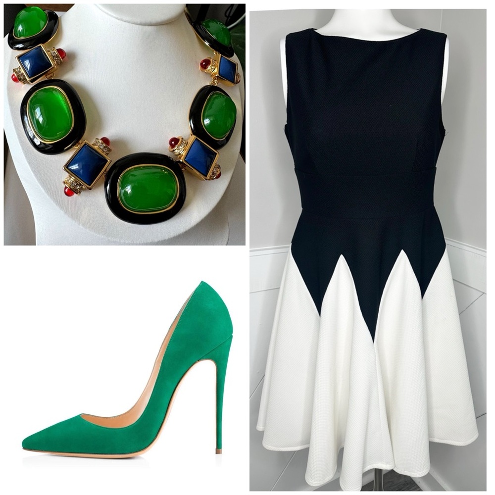 GABBY SKYE STRETCHY COLORBLOCK DRESS / PRELOVED/ SIZE 4